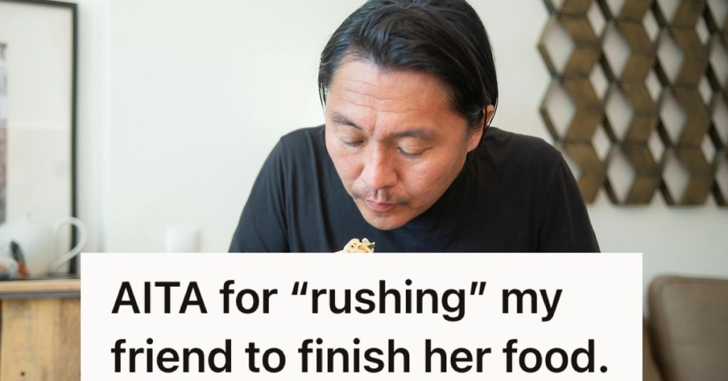 Woman Takes A Long Time Eating Her Food At A Restaurant, And Her Friend Get Really Annoyed By It