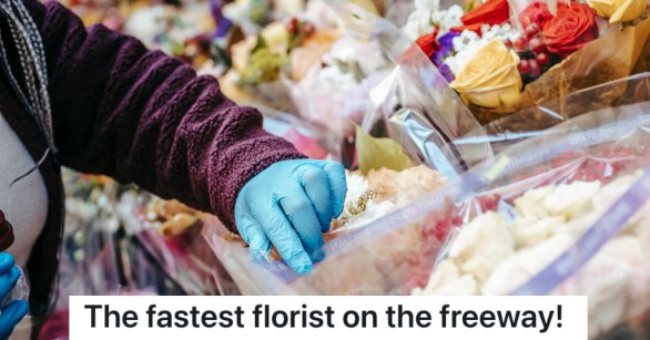 florist arranging flowers