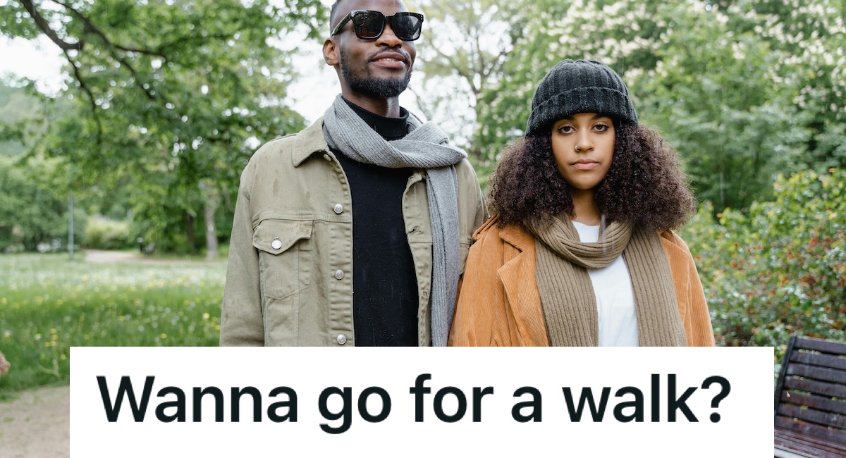 couple walking in the park