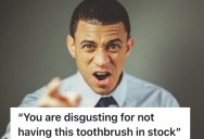 A Customer Called Him Disgusting For Not Having An Item In Stock, But He Didn’t Let it Phase Him