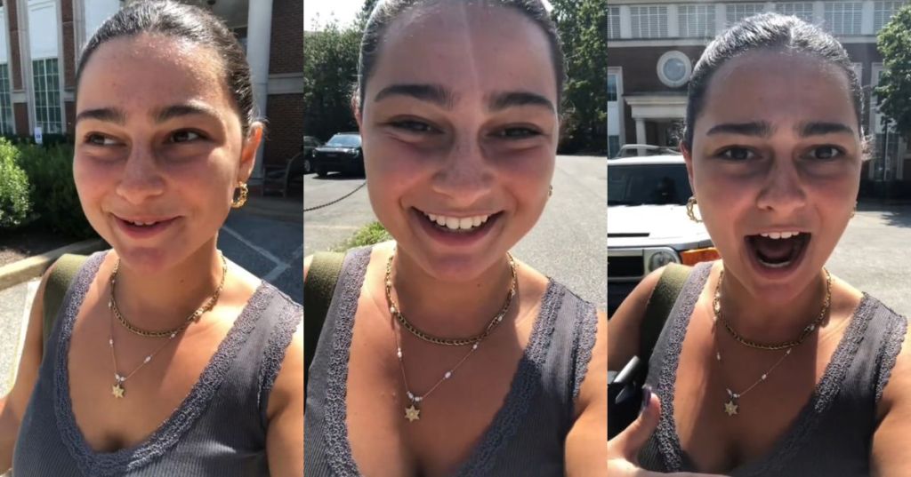 A college student on campus