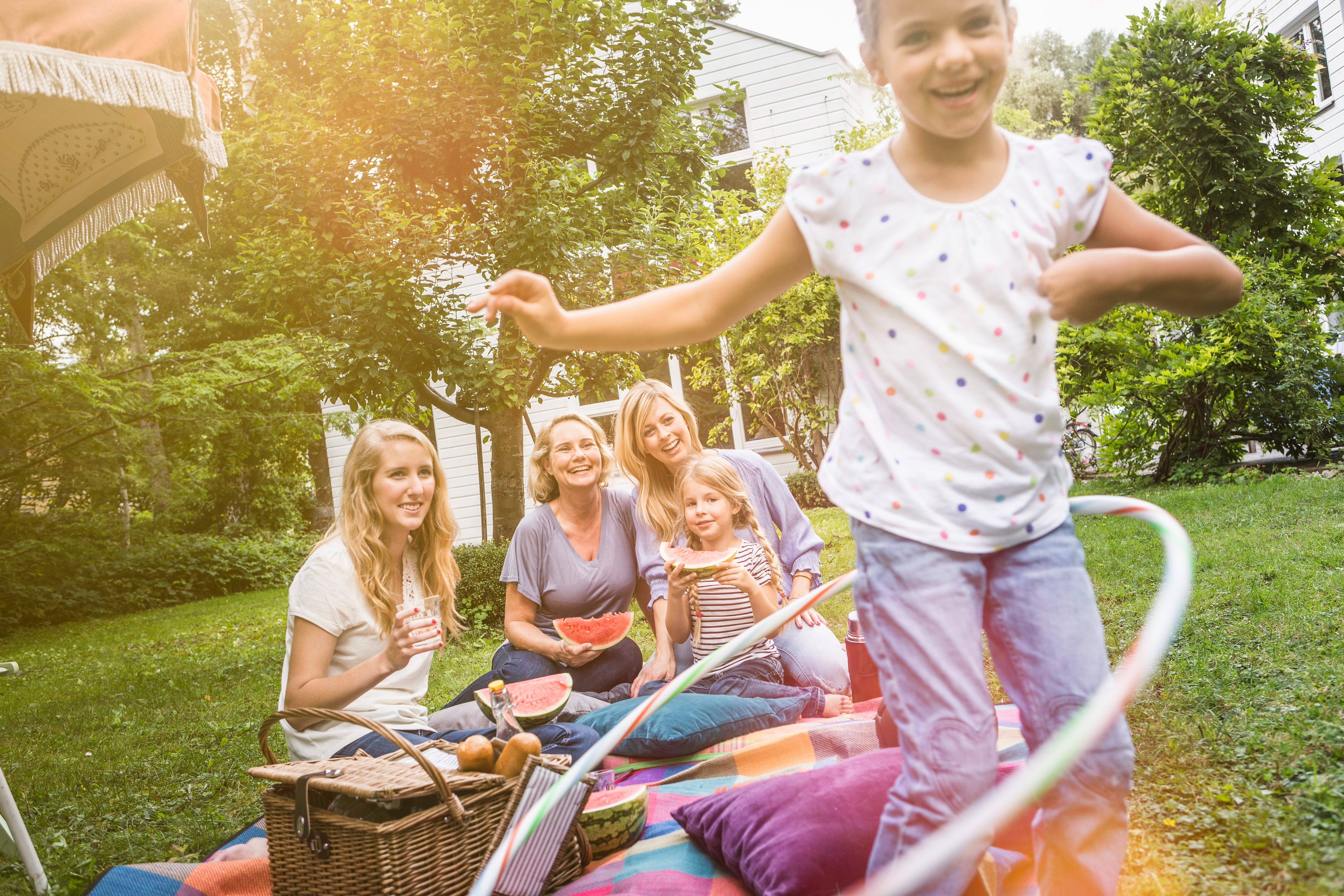 family with three daughters