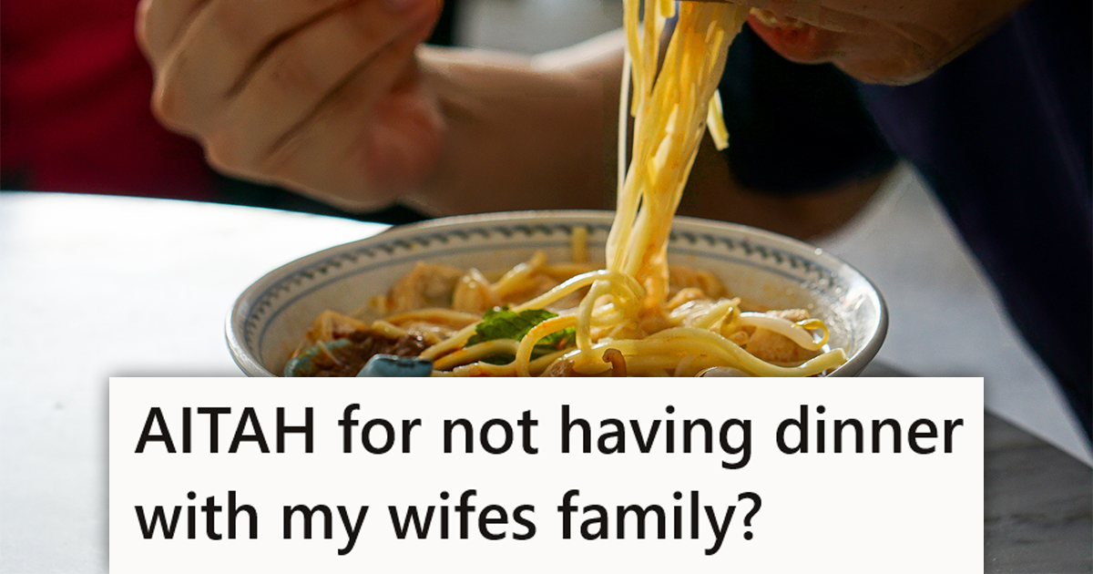 Hes Trying to Be Polite With His Wifes Parents, But Their Slurping and Chewing Sounds At The Dinner Table Are Just Too Much Shutterstock/Reddit