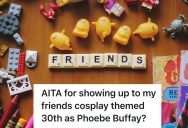 Girl Showed Up To Her Friend’s Party Dressed As A Character From “Friends”, But The Reaction Was Less Than Friendly