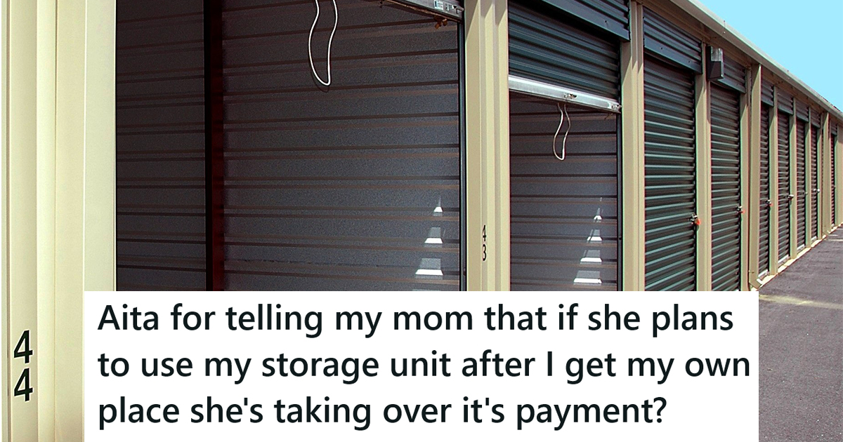 Storage units outside and some have open garage doors