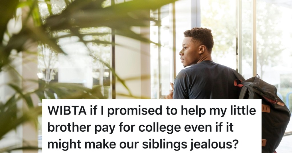 college student with backpack walking to class