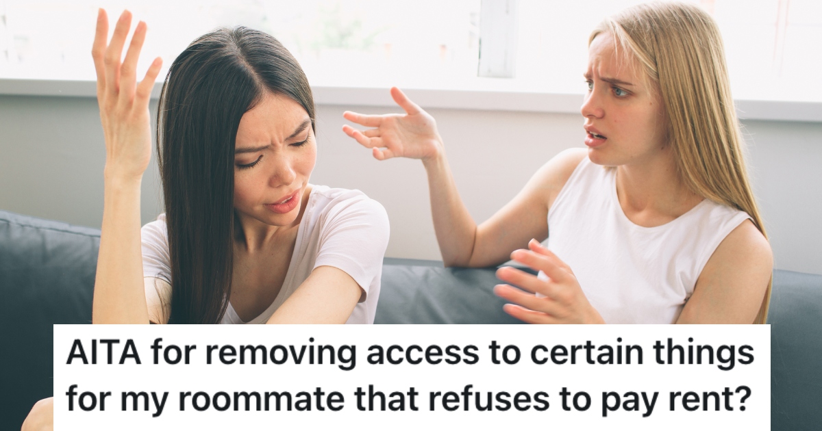 Her Roommate Is A Total Freeloader, So Shes Been Cutting Off Access To All Kinds Of Things In The House two women having an argument