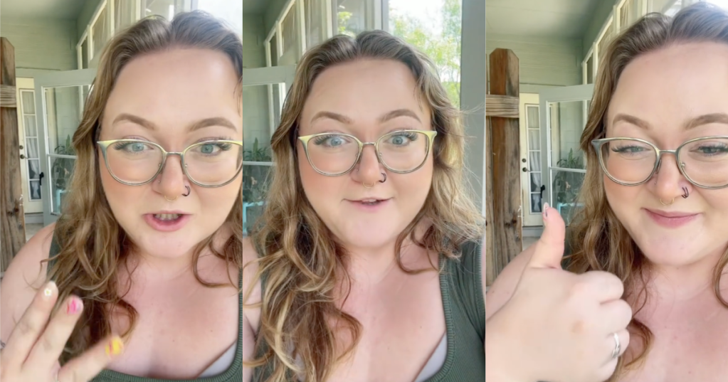 woman talking to tiktok viewers