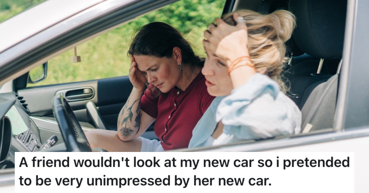 Her Friend Was Rude To Her When She Bought A New Car, So She Returned The Favor When Her Friend Made A Similar Purchase two women sitting in a car