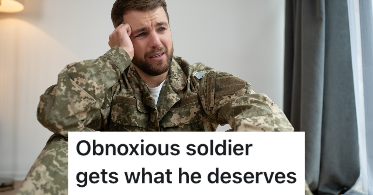 soldier sitting on the ground