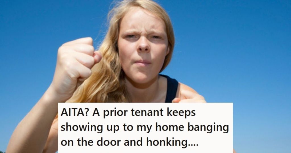 Irate woman making fists