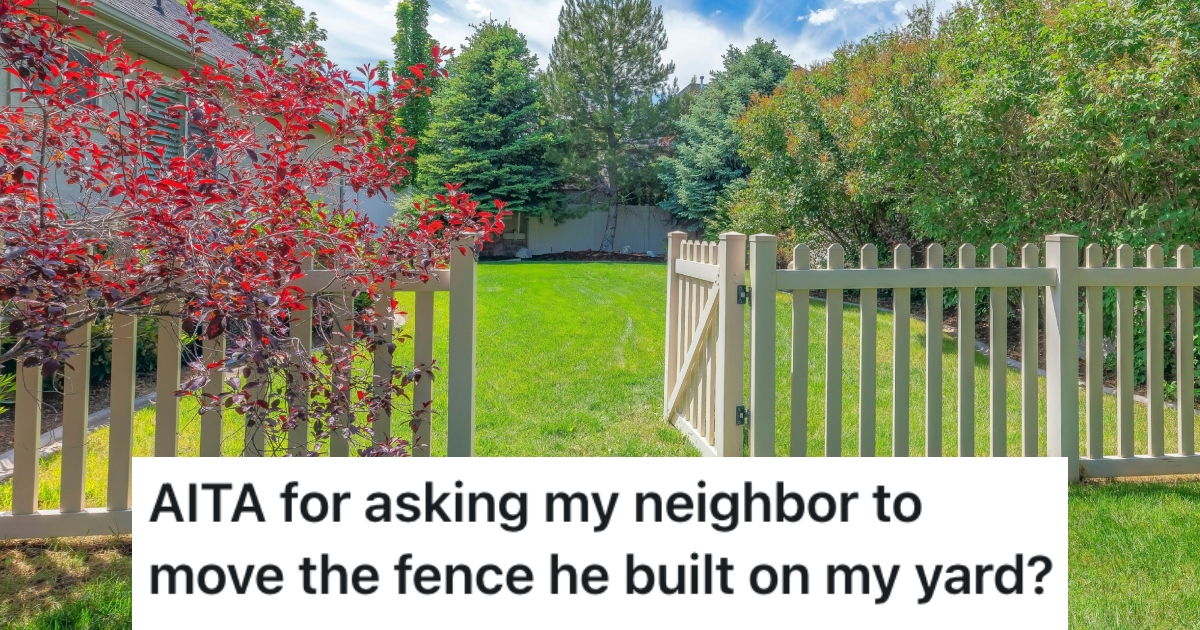 open fence in a yard