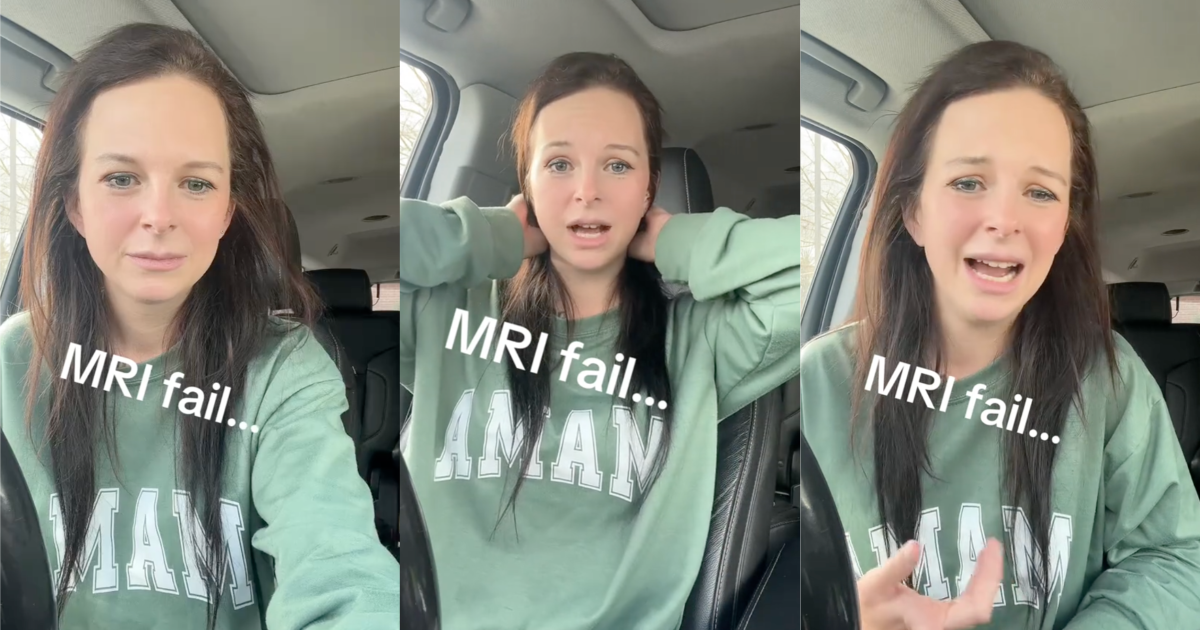 woman talking about her mri