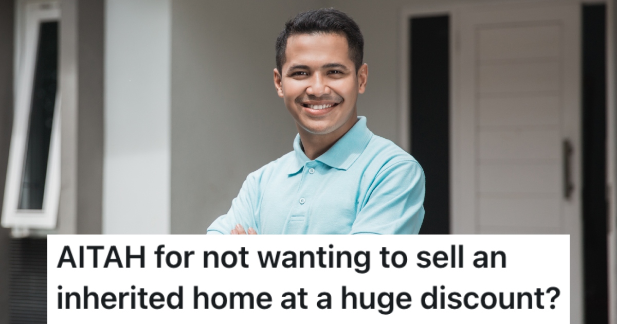 man in front of a house