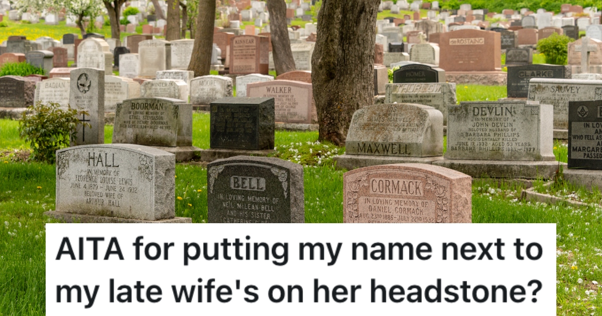headstones in a cemetery