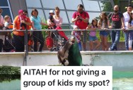 A Group Of Friends Got To The Zoo Early To Get Good Seats For A Show, But A Woman With Kids Made Them Feel Bad For Not Making Way