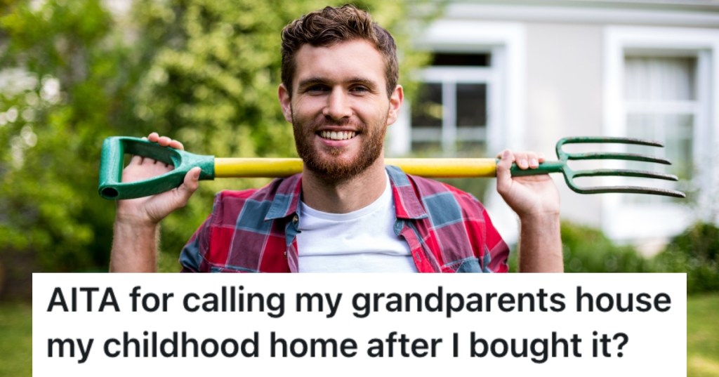 man standing in a yard