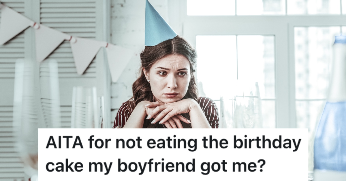 woman wearing a birthday hat