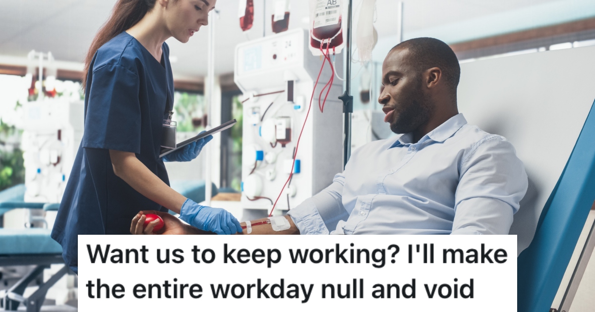 woman taking blood from a patient