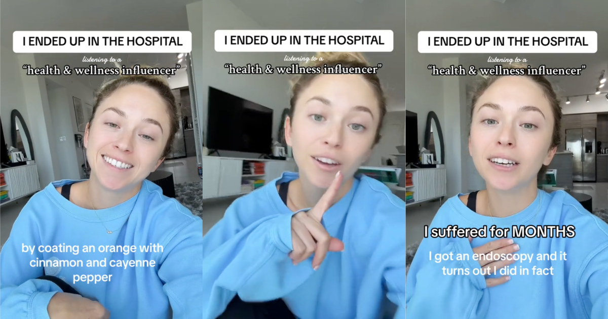 woman talking to tiktok viewers