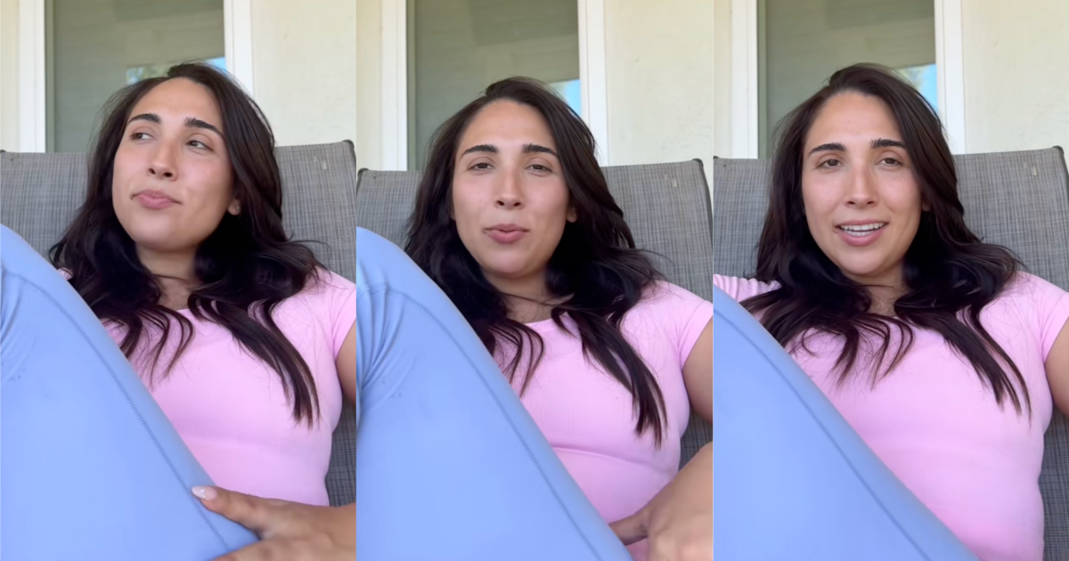 woman talking to tiktok viewers