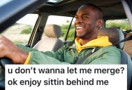 A Driver Wouldn’t Let Them Merge Into Traffic, So They Returned The Favor A Few Minutes Later