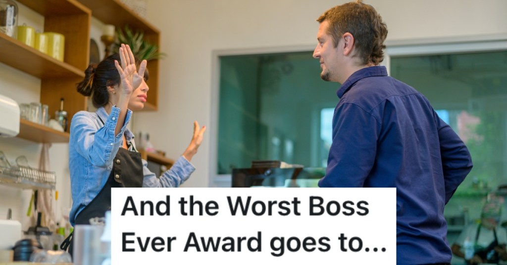 woman talking to a man