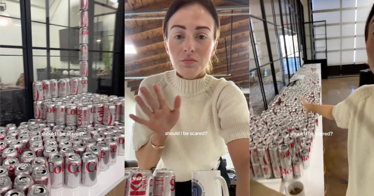 woman talking about diet coke