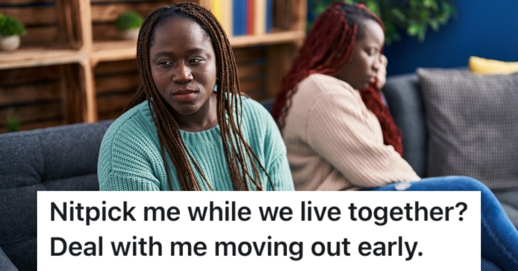 two women sitting on a couch