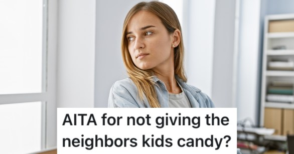 woman looking out a window