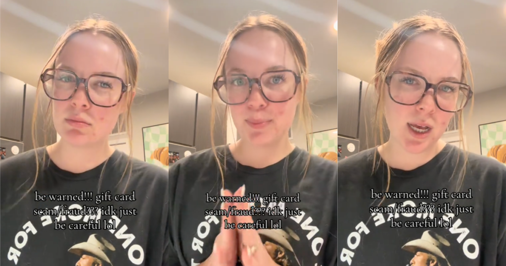 woman talking to tiktok viewers