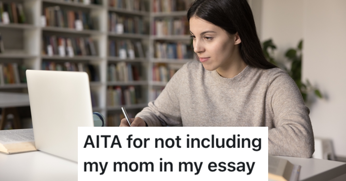 She Didnt Include Her Moms Story In An Essay She Had To Write For School, And Now Her Mom Is Upset With Her woman working on a computer