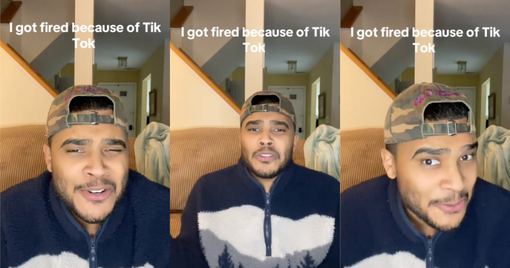 man talking about losing his job