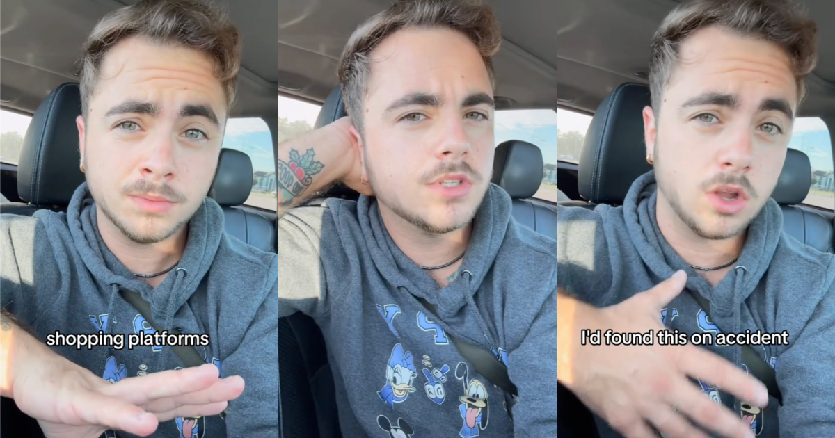 man talking in his car