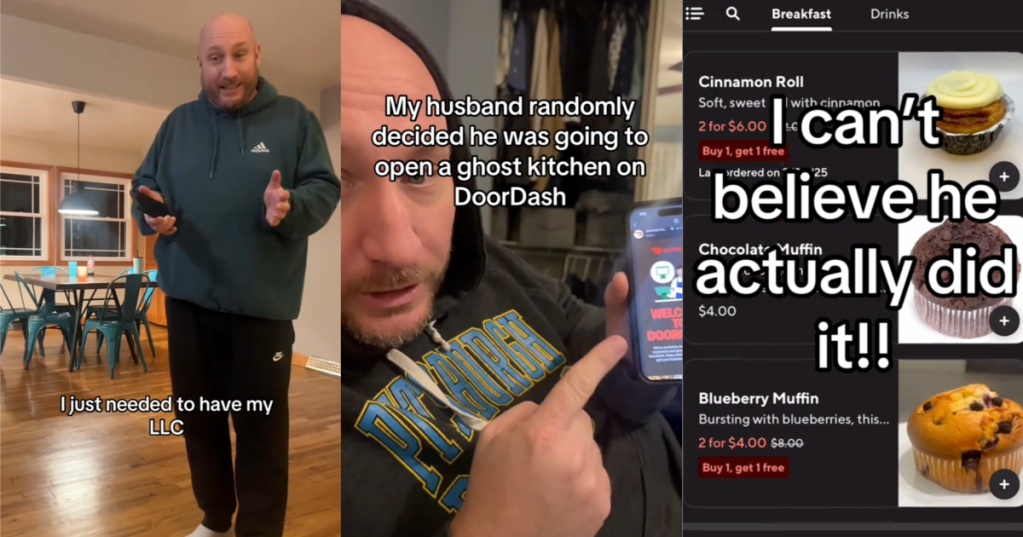 man talking about doordash