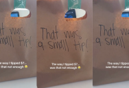 A DoorDash Driver Wrote A Note On A Customer’s Bag Because They Weren’t Happy With The Tip They Received
