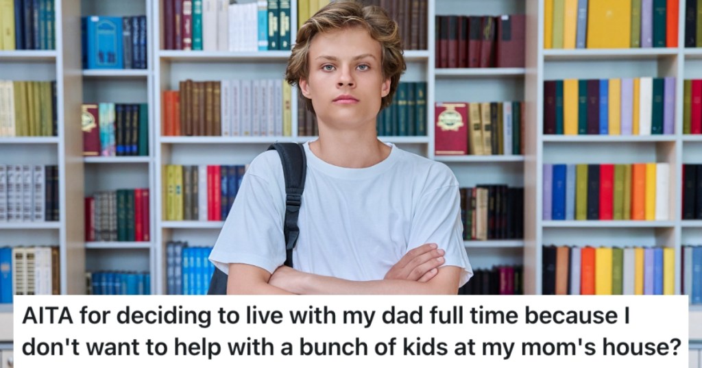 teenager wearing a backpack