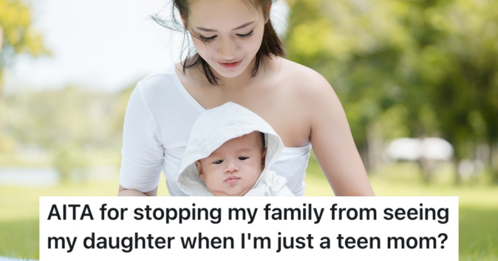 young woman with a baby