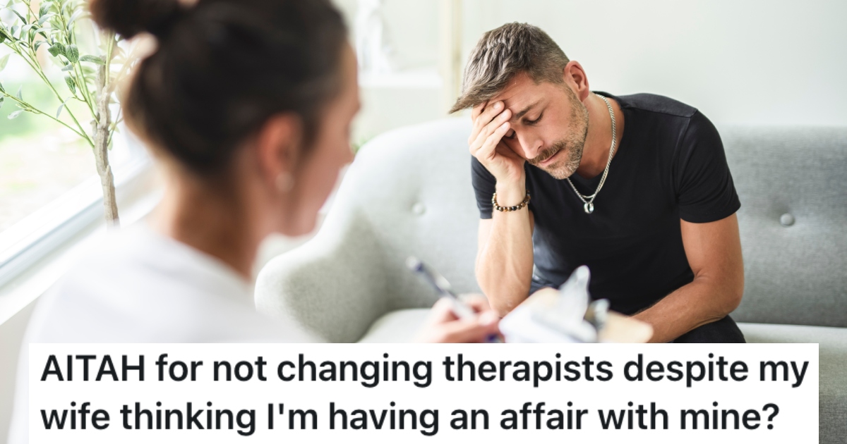 man talking to a therapist