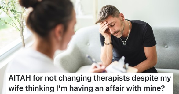 man talking to a therapist
