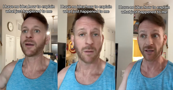 man talking to tiktok viewers