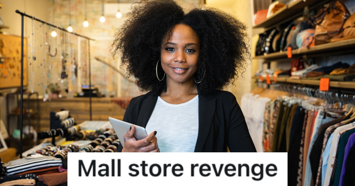 woman working in a clothing store