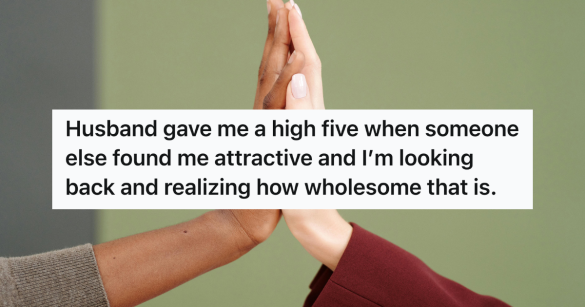 two people high fiving