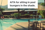 A Relaxing Vacation Turns Competitive When A Couple Claims Some Pool Loungers, But Catches Heat For Stealing The Shade