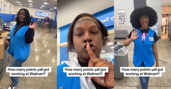 Employees at a Walmart