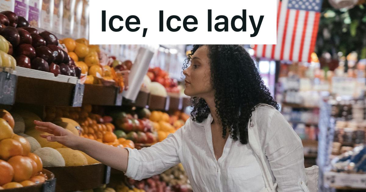 woman in the grocery store aisle