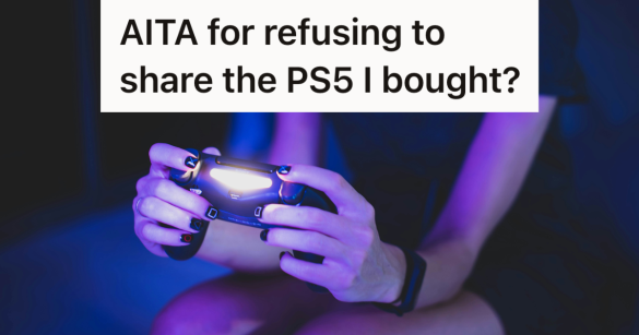 woman playing a PS5 in purple lighting