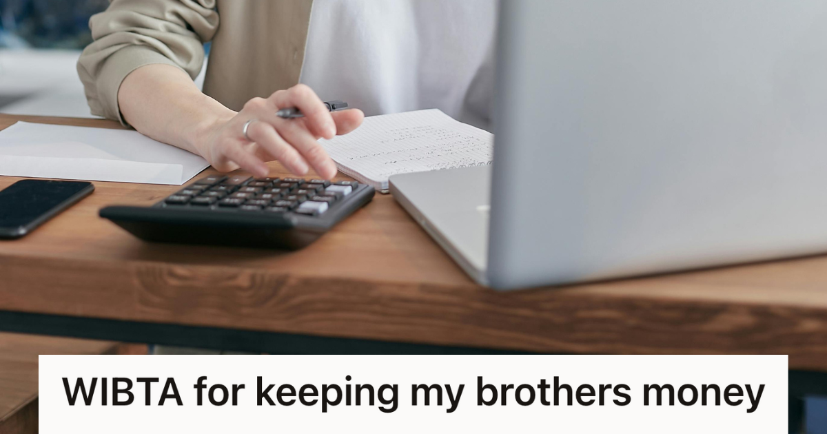 Her Brother Ignored Every Chance To Claim His Share Of Their Family Inheritance, So She Ended Up With The Entire Sum To Herself woman with a calculator