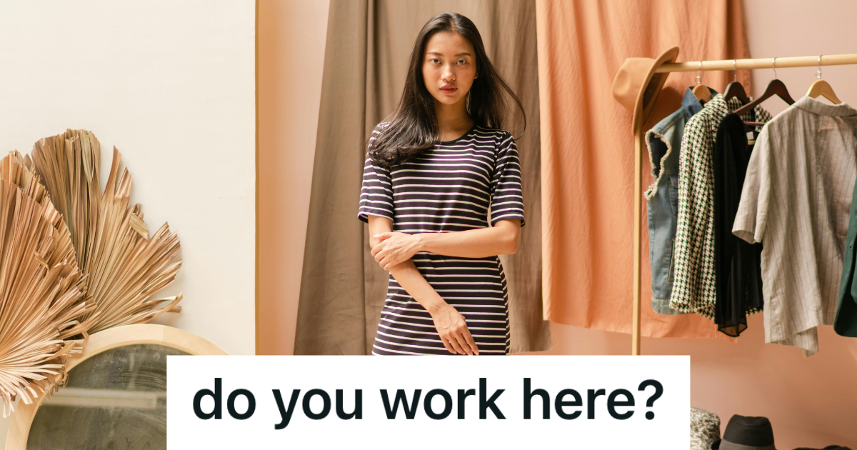 woman working at a boutique shop