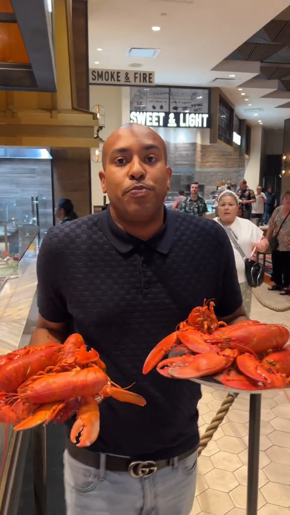 Mister Lewis being generally awful at a buffet